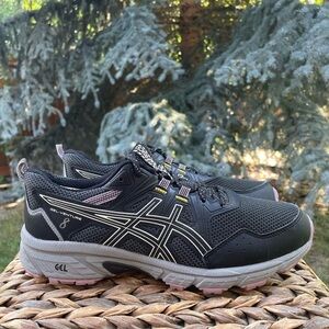 Asics Women's Gel-Venture 8 Wide Trail Running Shoes - Black/Ivory  1012A706-002